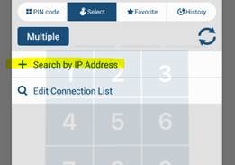Search by IP is the second option in the menu in the body of the screen
