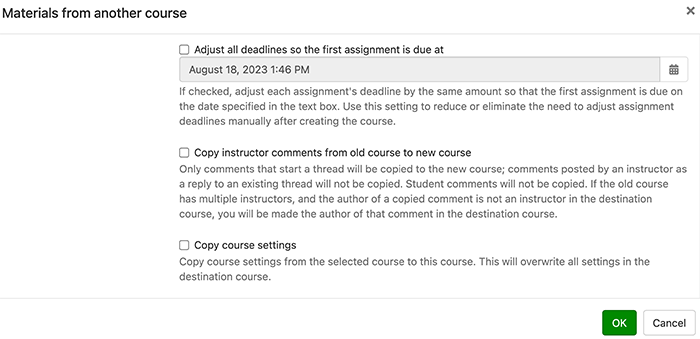 Adjust assignment details