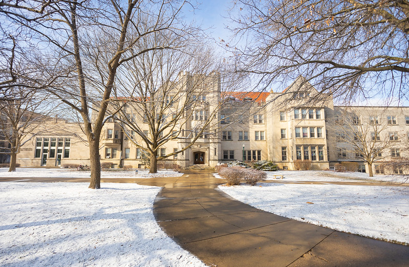 Pemberton Hall in the Snow